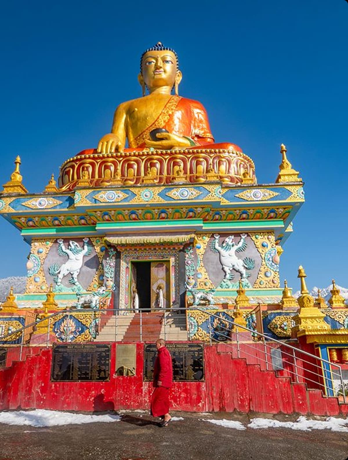 Golden Buddha statue at Tawang, Arunachal Pradesh